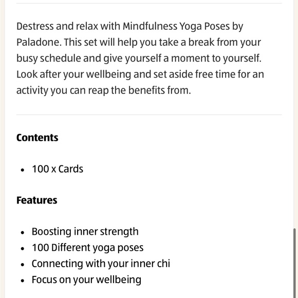 Mindfulness Yoga Poses 100 Cards - Picture 5 of 5